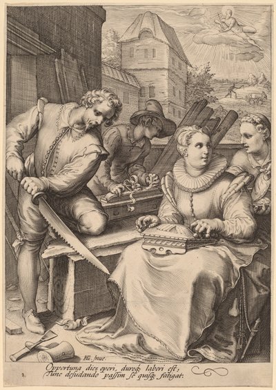 öğlen by Jan Pietersz Saenredam, after Hendrik Goltzius