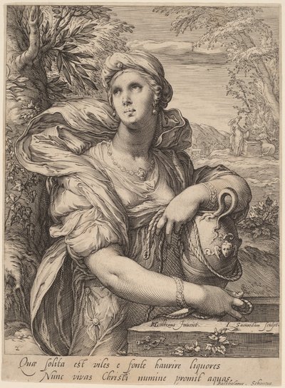 Kuyudaki Samiriyeli Kadın by Jan Pietersz Saenredam, after Hendrik Goltzius