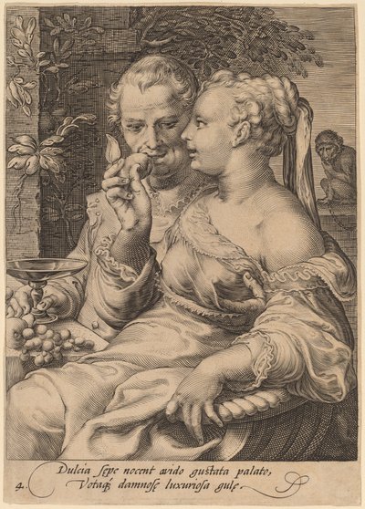 Damak zevki by Jan Pietersz Saenredam after Hendrik Goltzius