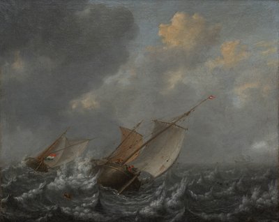 Dalgalı Denizde Gemiler by Jan Porcellis