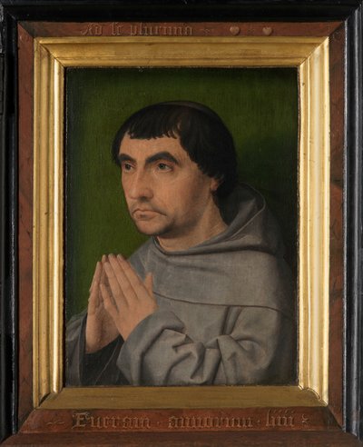 Bir Fransisken Rahibinin Diptych'inin sağ paneli (panel üzerine yağlıboya) by Jan Provoost
