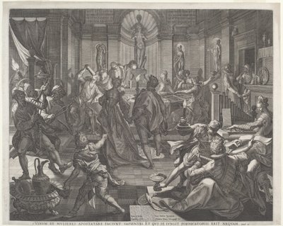 Bir Zevk Evi by Jan Sadeler I, after Joos van Winghe