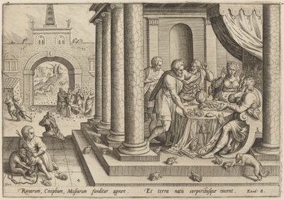 Kurbağaların Vebası by Jan Sadeler I, after Maarten van Cleef