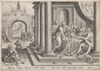 Kurbağaların Vebası by Jan Sadeler I, after Maarten van Cleef
