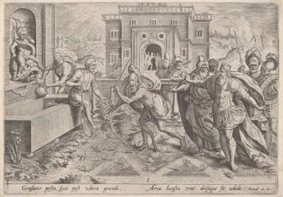 Çekirge Vebası by Jan Sadeler I, after Maarten van Cleef
