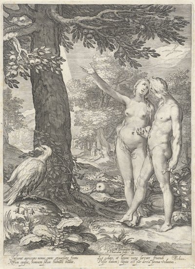 Adem ve Havva, İyilik ve Kötülük Bilgisi Ağacının Önünde Adem ve Havva (dizi adı) by Jan Saenredam