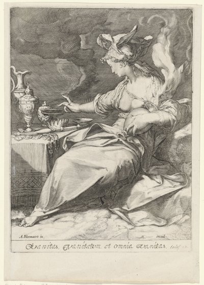 Alegori op de vergankelijkheid (Kibir) Kibir, kibir ve her şey kibir (nesne üzerindeki başlık) by Jan Saenredam