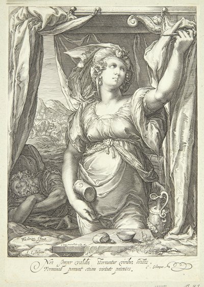 Jael ve Sisera by Jan Saenredam