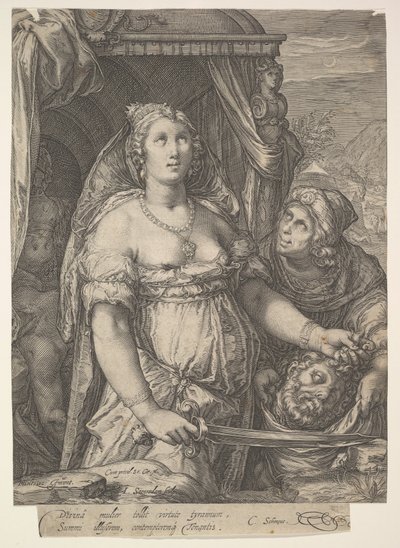 Judith ve Holofernes Başkanı, 15751607. by Jan Saenredam