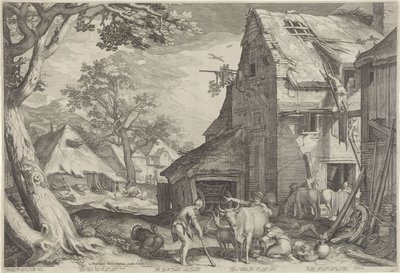 Müsrif Oğul Domuz Çobanı olarak by Jan Saenredam