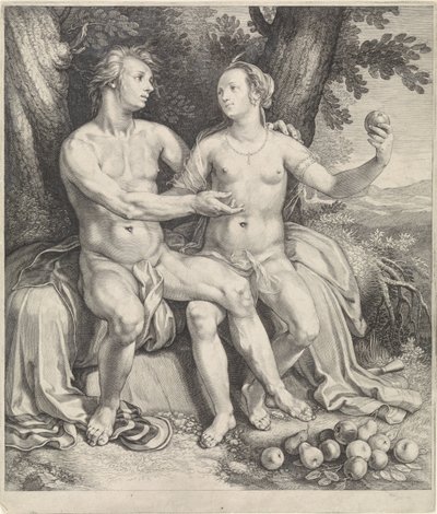 Vertumnus ve Pomona by Jan Saenredam