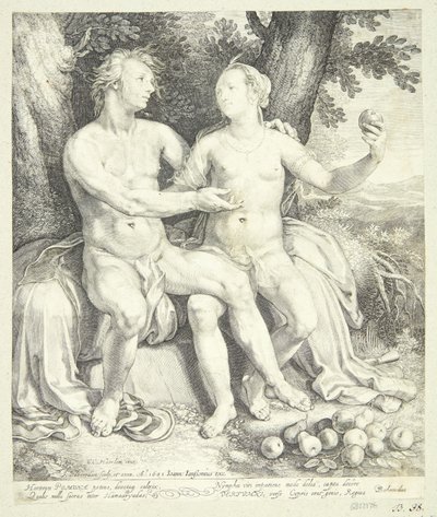 Vertumnus ve Pomona by Jan Saenredam