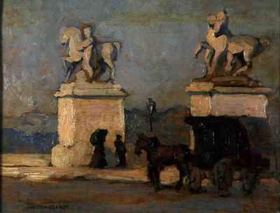 Place de la Concorde, Paris, c.1900 (gemide petrol) by Jan Stanislawski
