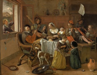 mutlu aile by Jan Havickszoon Steen