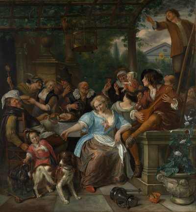 Bir Terasta Neşeli Şirket, ca. 1670. by Jan Havickszoon Steen