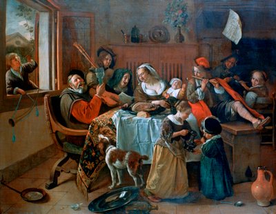 Neşeli Aile, 1668 by Jan Havickszoon Steen
