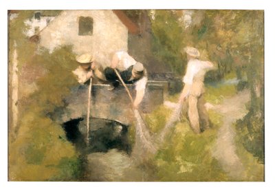 Woluwe'de tarama (tuval üzerine yağlı boya) by Jan Stobbaerts