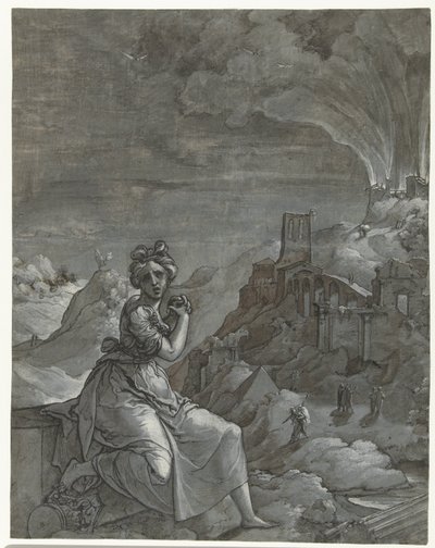Cassandra, Truva'nın yıkımının yasını tutuyor by Jan Swart Van Groningen
