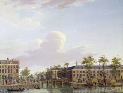Amstel Nehri üzerindeki Sadaka Evleri, Amsterdam by Jan Ten Compe