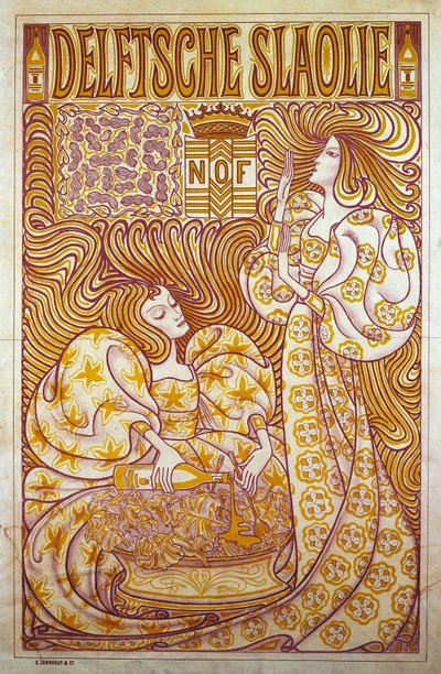 Delftsche Slaolie, Salata sosu için reklam afişi by Jan Toorop