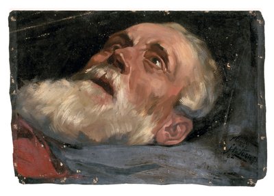 Yaşlı Bir Adamın Başı (çalışma) 1882 (tuval üzerine yağlı boya) by Jan Toorop