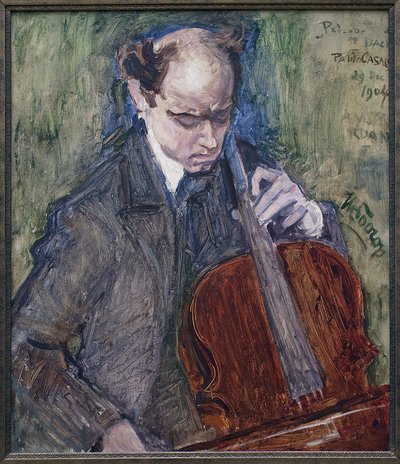 Pablo Casals (1876-1973) çello çalıyor. Jan Toorop (1858-1928), Tuval Üzerine Yağlıboya Tablo by Jan Toorop