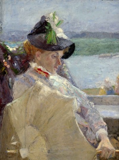 Şemsiyeli kadın, 1888. by Jan Toorop