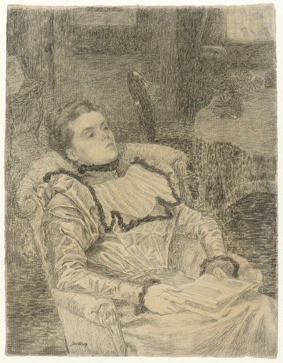 Annie Toorop'un Portresi by Jan Toorop