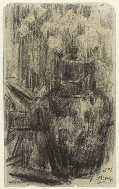 Bir iç çiçekli vazo by Jan Toorop