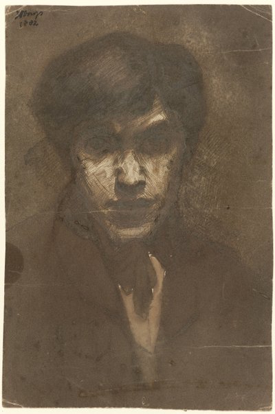 Ressam Jan Toorop'un otoportresi by Jan Toorop