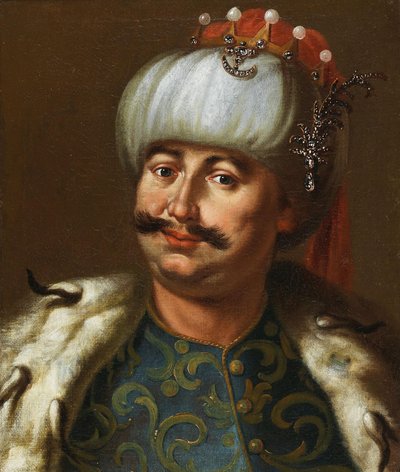 Polonya Kralı III. John Sobieski, Osmanlı padişahı gibi giyinmiş. by Jan Tricius
