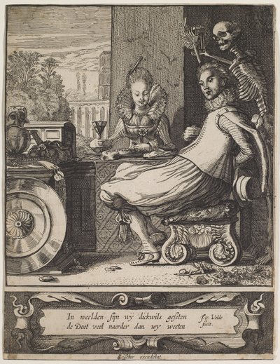 Ölüm Bir Çifti Şaşırtıyor, c.1618-20 (gravür ve gravür) by Jan Van de II Velde