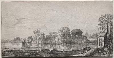 Bir Göletin Yanında Küçük Bir Şapel. by Jan Van de Velde