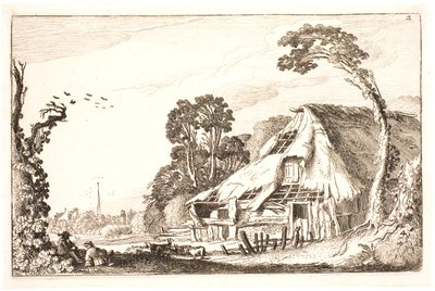 Harap bir ahır ile manzara by Jan Van de Velde
