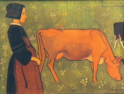 Marianne ve ineği by Jan Verkade