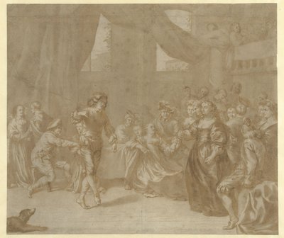 Bir partide dans eden çift by Jan Verkolje (I)