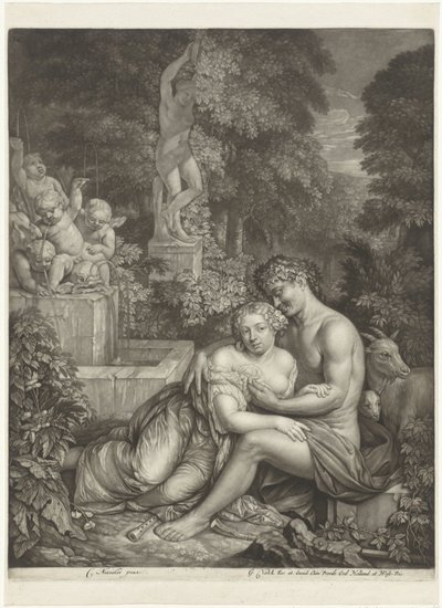 Vertumnus ve Pomona by Jan Verkolje (I)