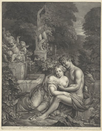 Vertumnus ve Pomona by Jan Verkolje (I)