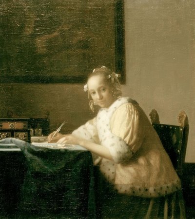 Sarı mektup yazarı by Jan Vermeer van Delft