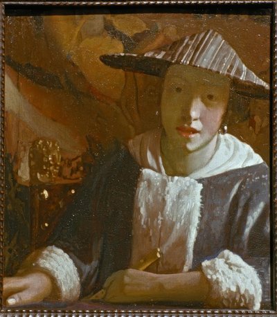 flüt ile kız by Jan Vermeer van Delft