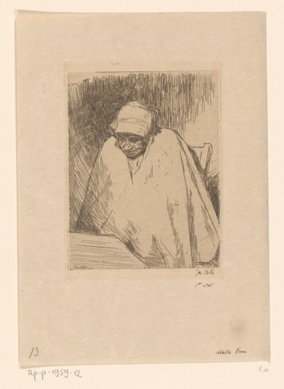 Malle Teun (nesne üzerindeki orijinal başlık) by Jan Veth (signed by artist)