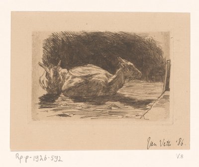 iki keçi by Jan Veth (signed by artist)