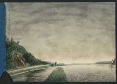 Bir göl kenarında dağ manzarası by Jan Veth