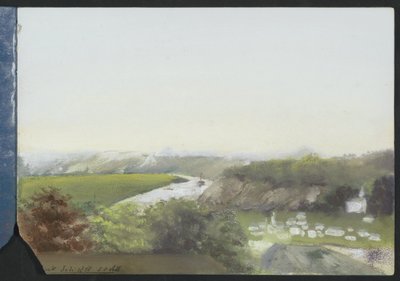 Bir nehir ile dağ manzarası by Jan Veth