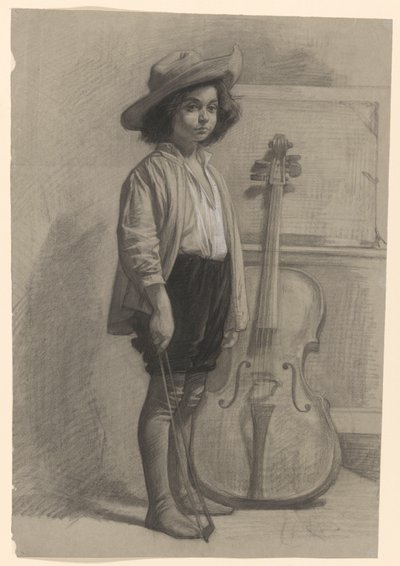 Çellonun yanında duran çocuk by Jan Veth