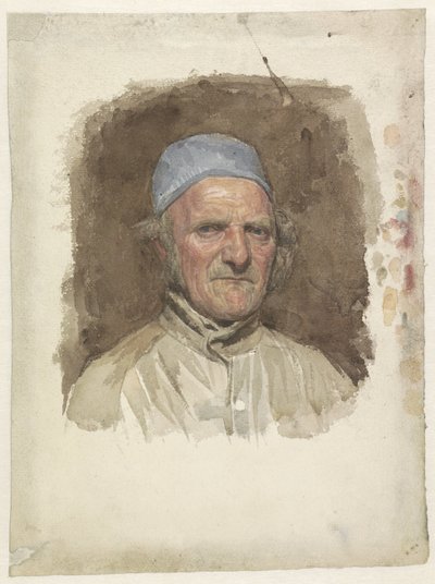 Mavi şapkalı adam portresi by Jan Veth