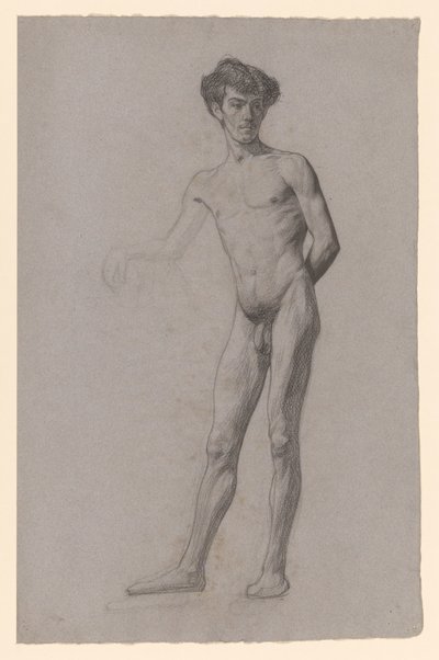 Çıplak genç adam ayakta by Jan Veth