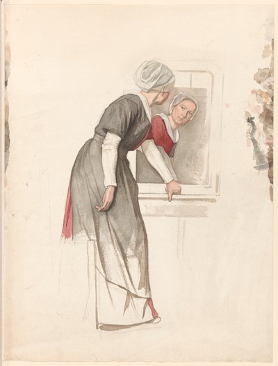 Aynanın önünde duran kadın by Jan Veth
