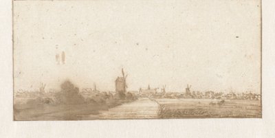 Bir şehrin görünümü (Leiden?) by Jan Vincentsz. van der Vinne (possibly)
