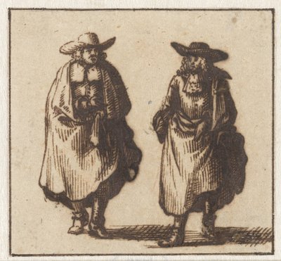 Ağır pelerinli iki ayakta bey by Jan Vincentsz. van der Vinne (possibly)